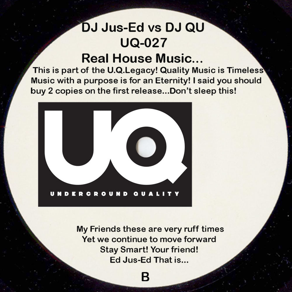 UQ-027 REAL HOUSE MUSIC EP... EU Repress