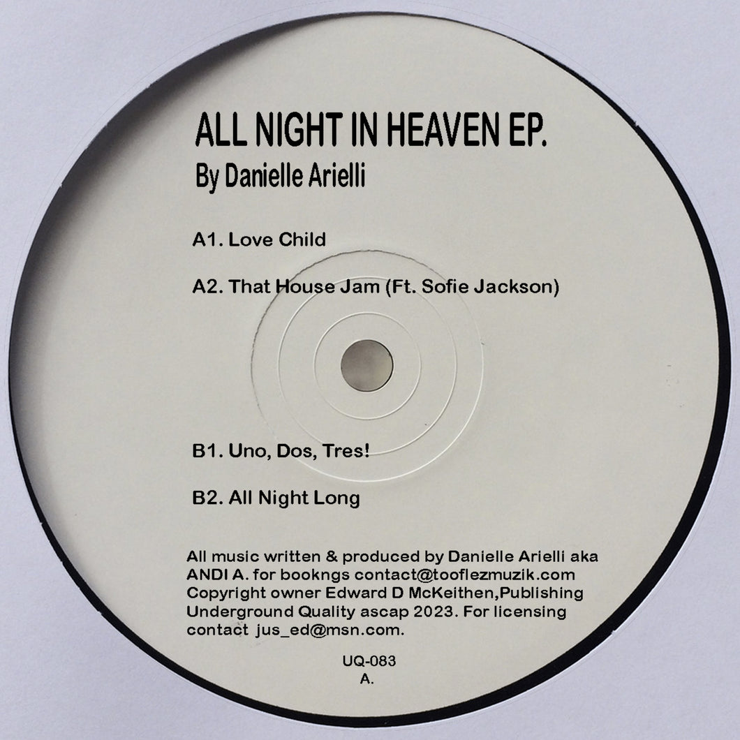 UQ-083 ALL NIGHT IN HEAVEN EP On Sale Now! (FREE SHIPPING EU COUNTRIES ONLY!)